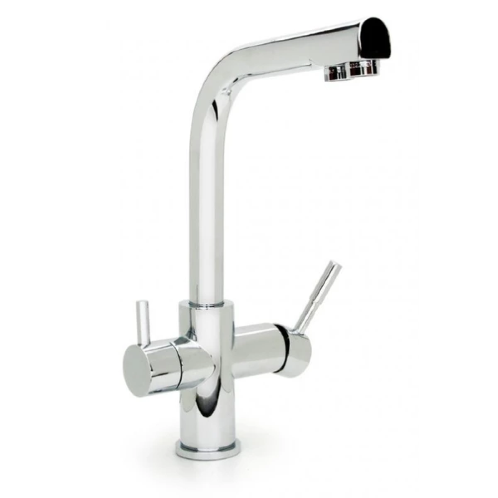 DeLuxe-Wasserhahn (DUBLIN) METALL FREE, hoher Auslauf getrennte Ausläufe für Filter- und Leitungswasser