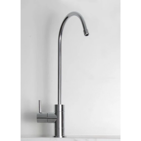 Designer-Hahn verchromt, mit M22- Gewinde für MAKI inkl. Anschlussmaterial